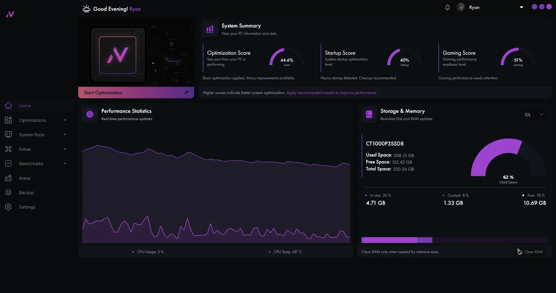 Nexus Tweaking Utility Panel